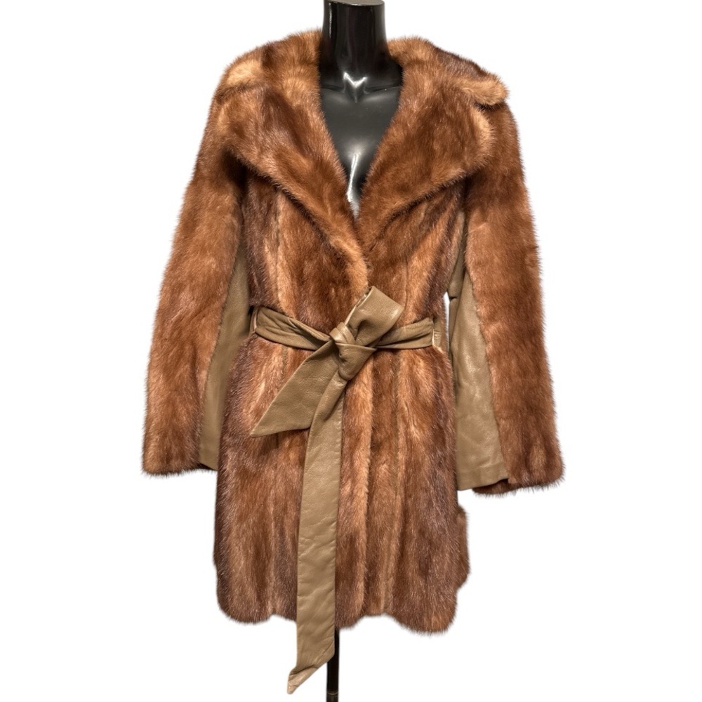 Vintage 1960s Rhomberg Furriers from Neiman Marcus possibly-Mink & leather coat